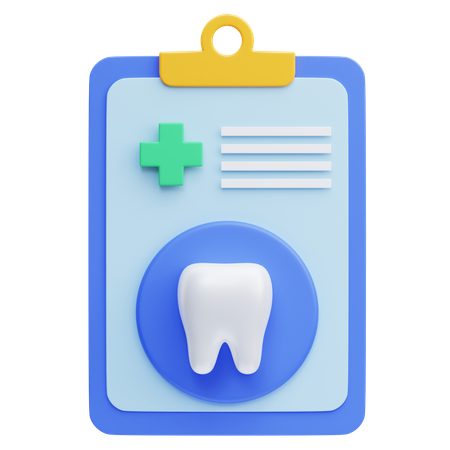 Dental Report Clipboard  3D Icon