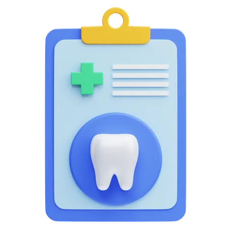 Dental Report Clipboard  3D Icon