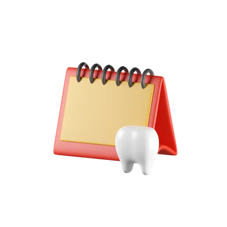 Dental Schedule Icon 3 D Render Isolated Images 3D Icon