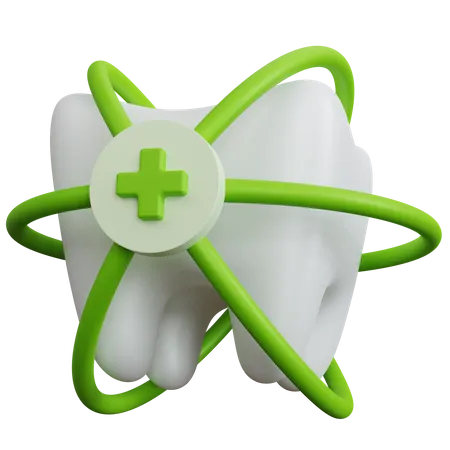 3 D Rendering White Tooth With Plus Sign Logo Isolated 3D Icon