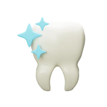 Dente brilhante  3D Icon