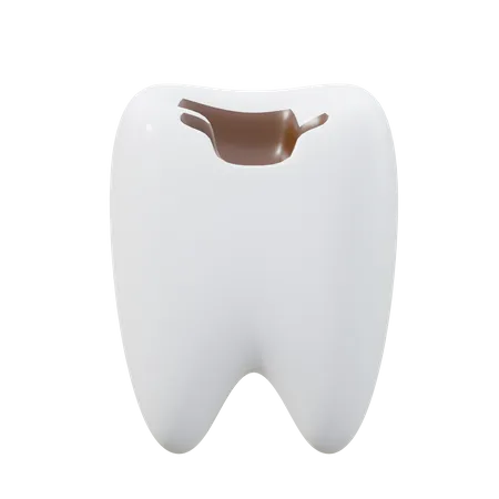 Dente podre  3D Icon