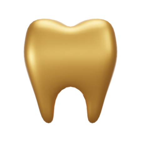 Dente de ouro  3D Icon