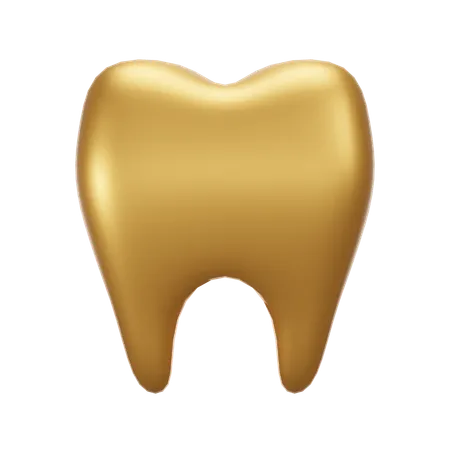 Dente de ouro  3D Icon