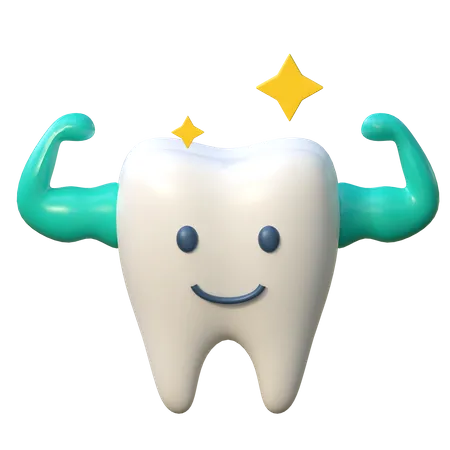 Dente forte  3D Icon