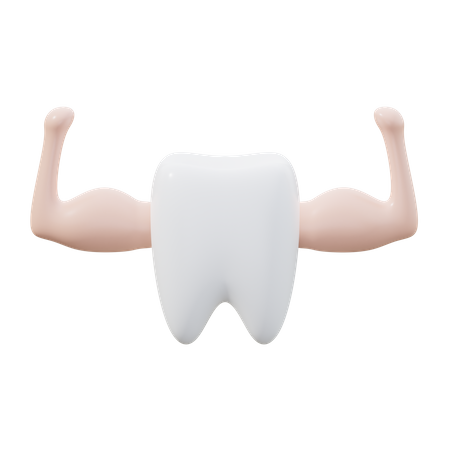 Dente forte  3D Icon