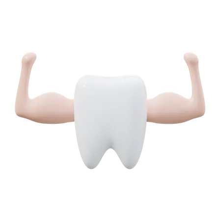 Dente forte  3D Icon