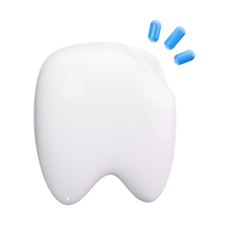 Dente quebrado  3D Icon