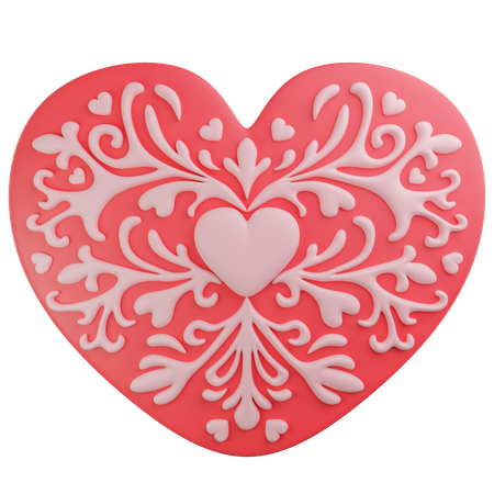 Coeur en dentelle  3D Icon