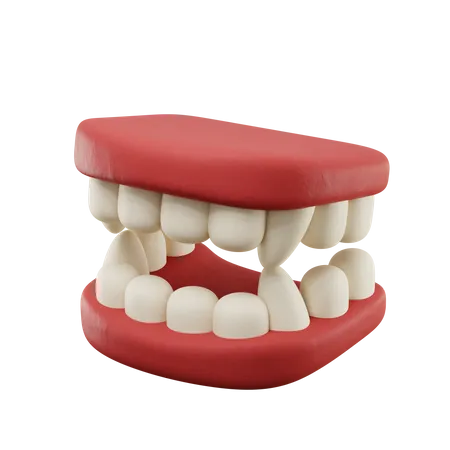 Dentes de vampiro  3D Icon