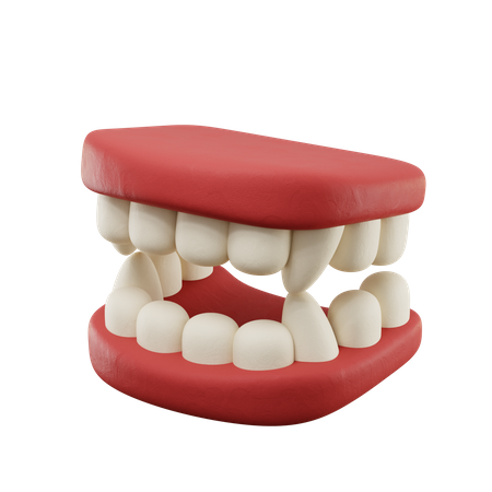 Dentes de vampiro  3D Icon