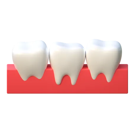 Dentes desalinhados  3D Icon