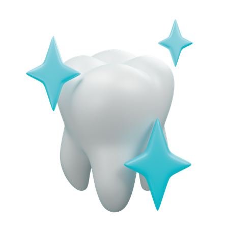 Dentes limpos  3D Icon