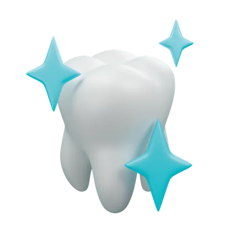 Dentes limpos  3D Icon