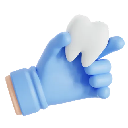 Dentist Hand With Tooth 3D Icon