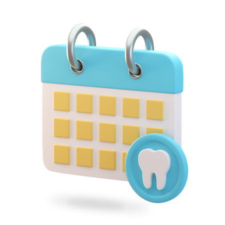 Dentist Calendar 3D Illustration