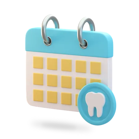 Dentist Calendar  3D Illustration