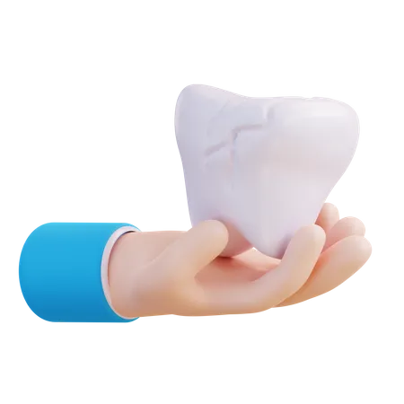 3 D Illustration Of Hand Holding Cavities 3D Icon