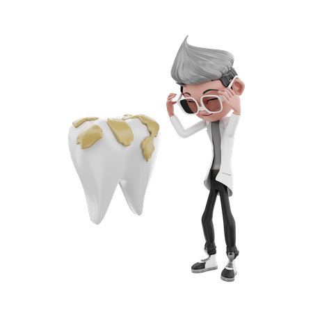 Dentist doctor in stress 3D Illustration