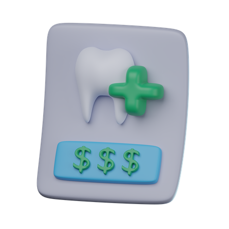 Dentist Invoice  3D Icon