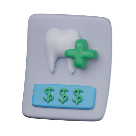 Dentist Invoice 3D Icon