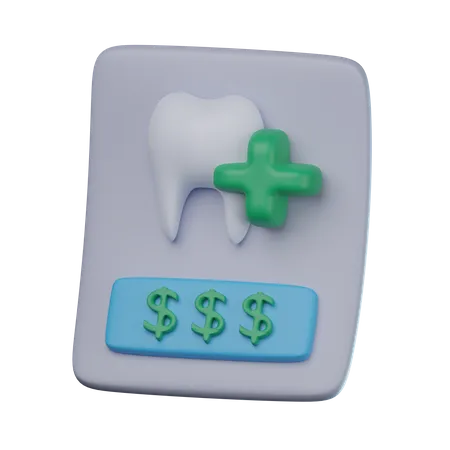 Dentist Invoice  3D Icon