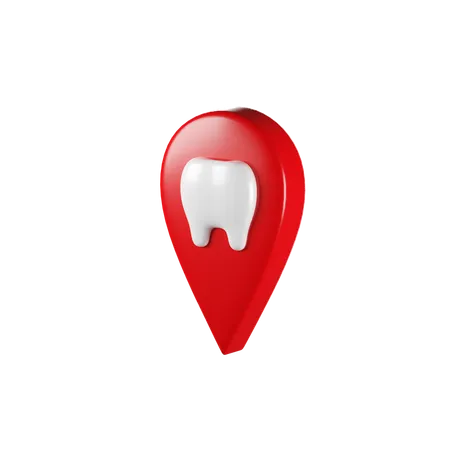Dentist Location Icon 3 D Render Isolated Images 3D Icon