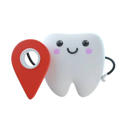 Dentist Location  3D Illustration