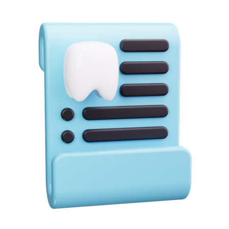 Dentist Report  3D Icon