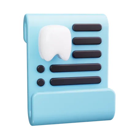 Dentist Report  3D Icon