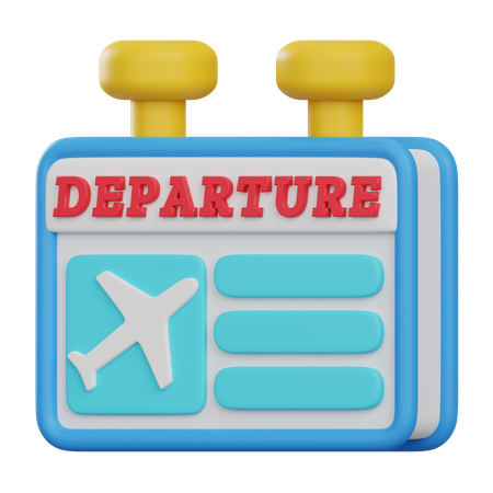 Departure Board  3D Icon