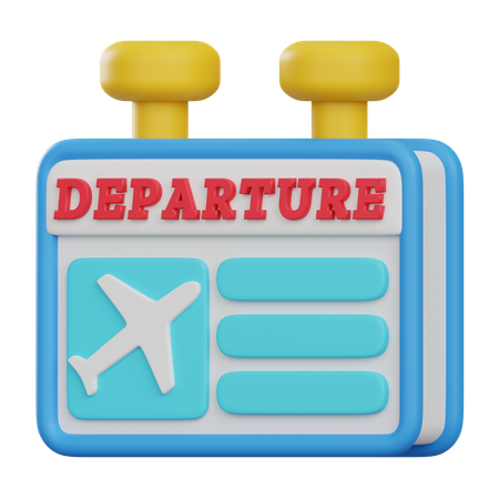 Departure Board  3D Icon