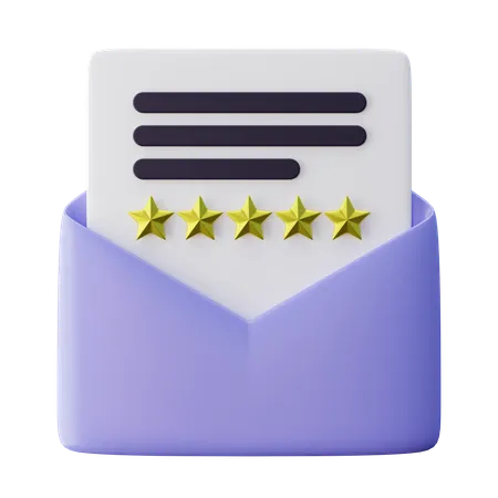 E-mail de feedback de depoimento  3D Icon