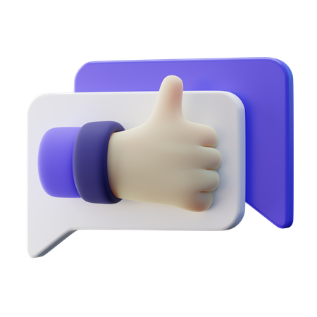 Depoimento feedback positivo  3D Icon