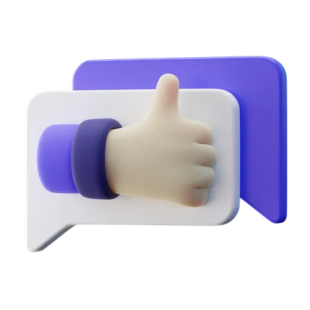 Depoimento feedback positivo  3D Icon