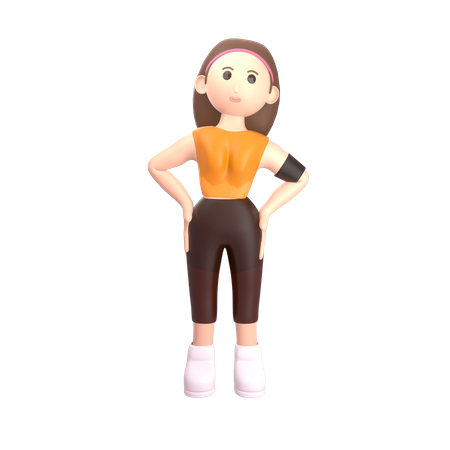 Deportista femenina  3D Illustration