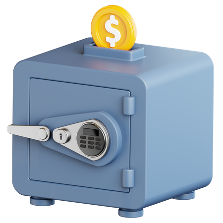Deposit Box With Coin Slot  3D Icon