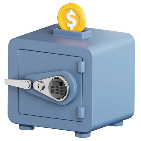 Deposit Box With Coin Slot  3D Icon