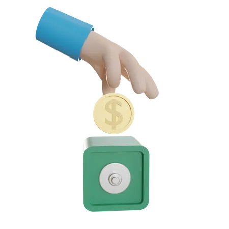 Deposit Money  3D Illustration