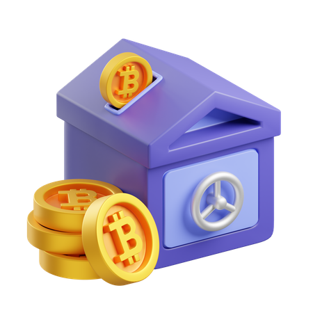 Depósito de bitcoins  3D Icon