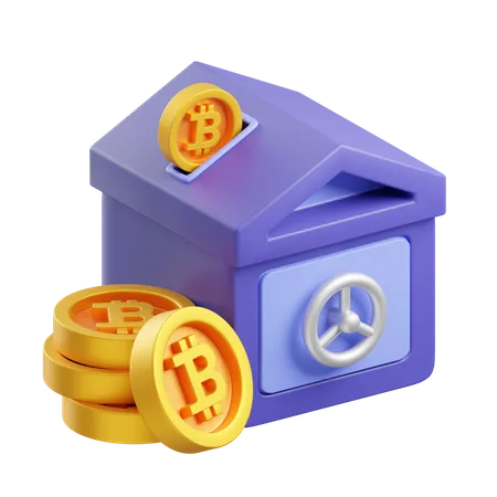 Depositário de bitcoin  3D Icon