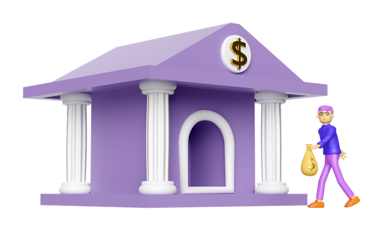Depósito bancário  3D Icon
