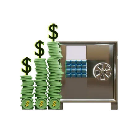 Beneficio de depósito bancario  3D Icon