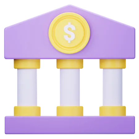 Bank 3 D Illustration 3D Icon