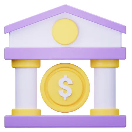 Bank 3 D Illustration 3D Icon