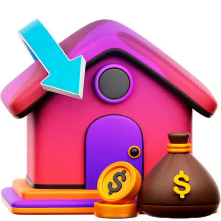 Depreciación  3D Icon