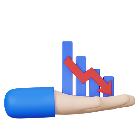 Depression Graph  3D Icon