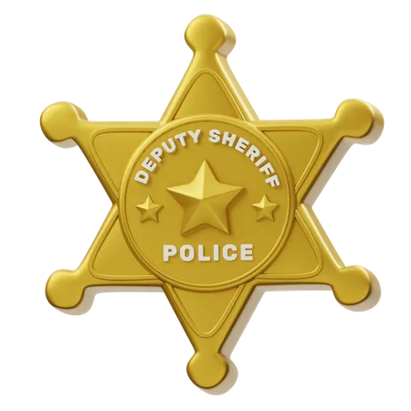 Deputy Sheriff Badge  3D Icon