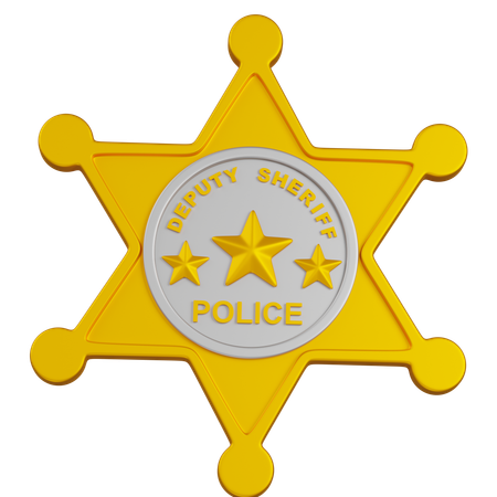 Deputy Sheriff Badge  3D Icon