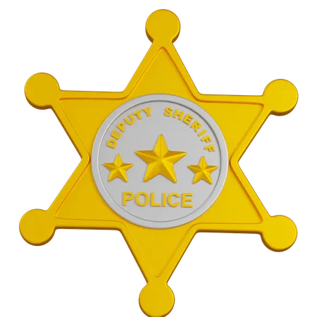 Deputy Sheriff Badge  3D Icon